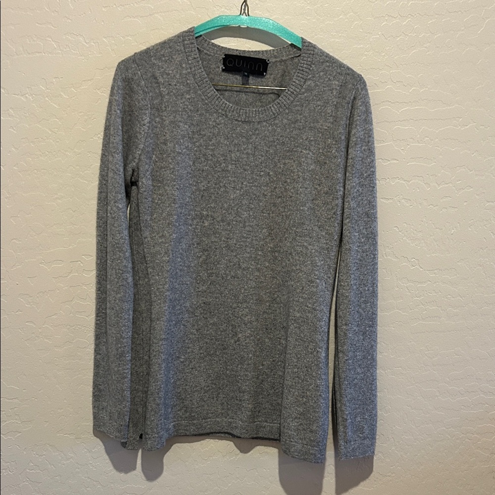 Quinn Classic Gray Crew Neck Sweater